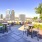 Large rooftop deck with seating 