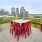 heating towers on rooftop terrace